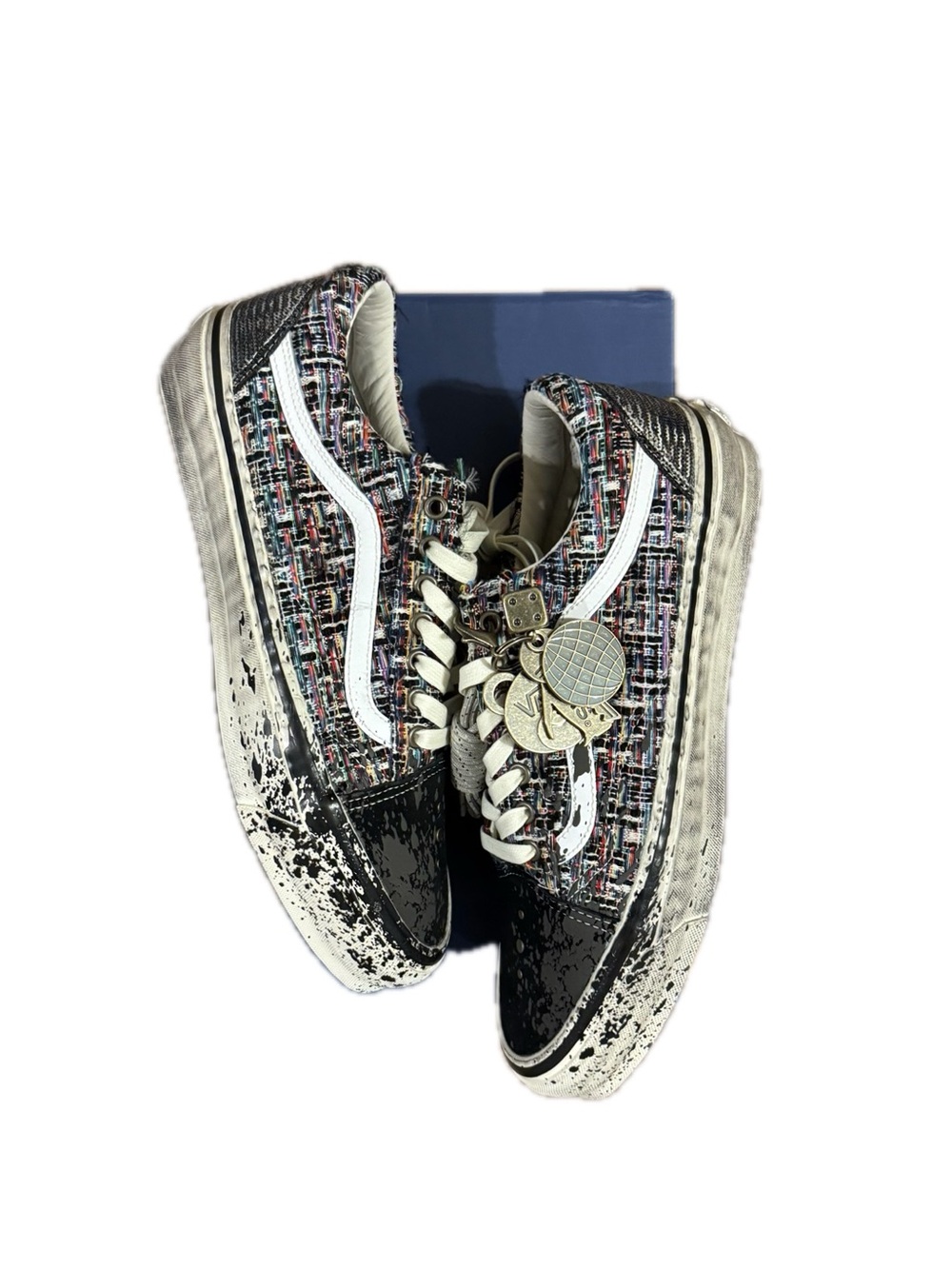 VANS Old Skool Premium Charms 'Black Grey' Men's 10.5 Women's 12